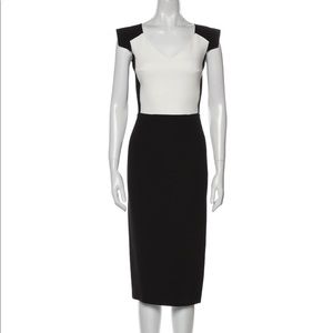 Roland Mouret Black and White Sheath Dress (US 4, UK 8)